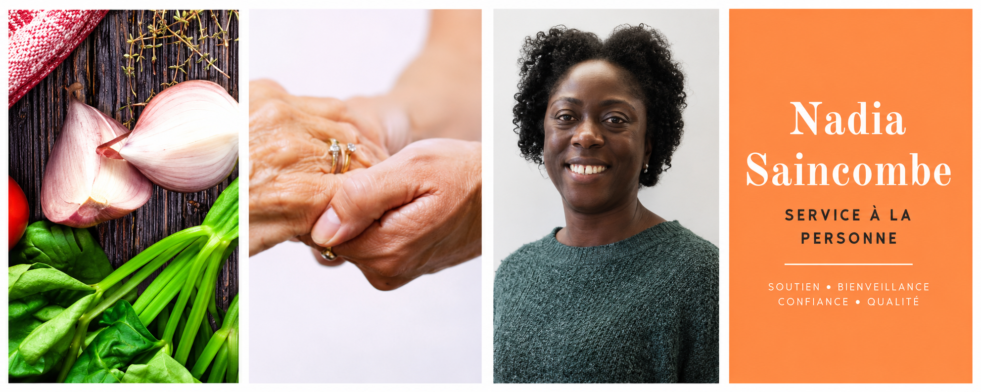 Nadia Saincombe — Service à la personne : soutien, bienveillance, confiance, qualité